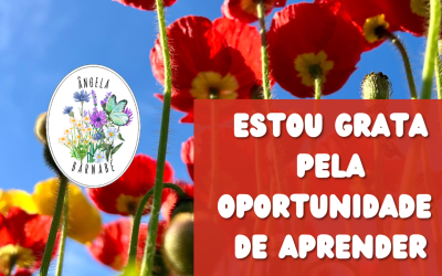 Estou grata pela oportunidade de aprender